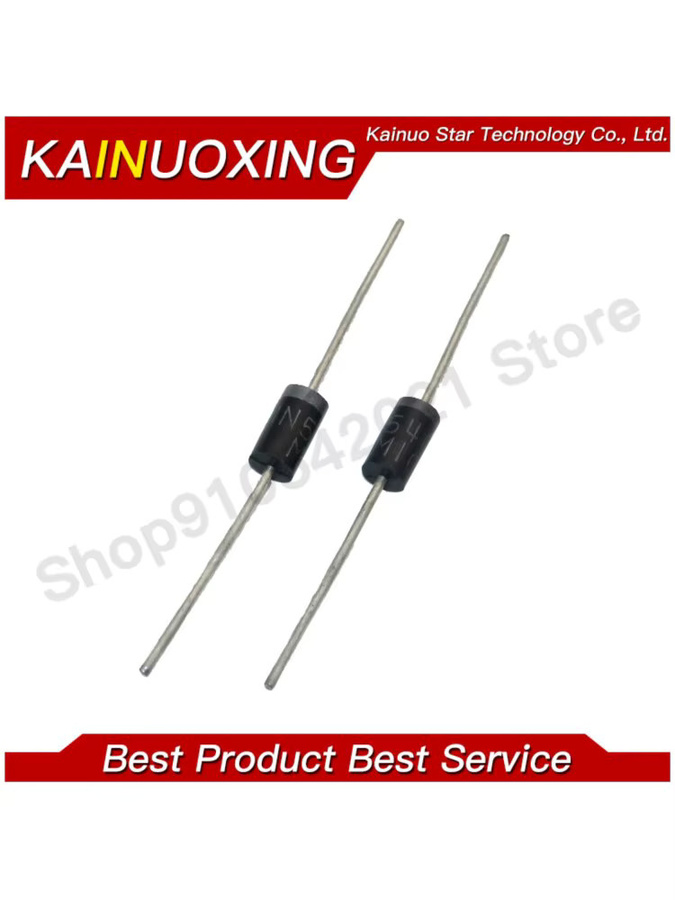 KAINUOXING 100 Stück Axiale Gleichrichterdiode Set mit 1N5408, 1N5404 und 1N5822 DO-27 Standard und Schottky Leistungsdioden in Schwarz - Bild 2