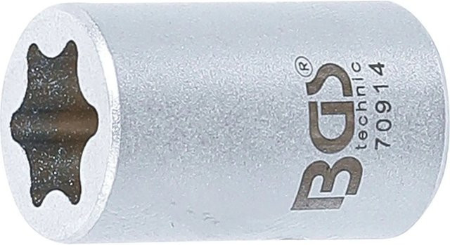 BGS Spezial Steckschlüssel Einsatz E-Profil SW E12 mit 1/4 Zoll Innenvierkant in Silber - Bild 1