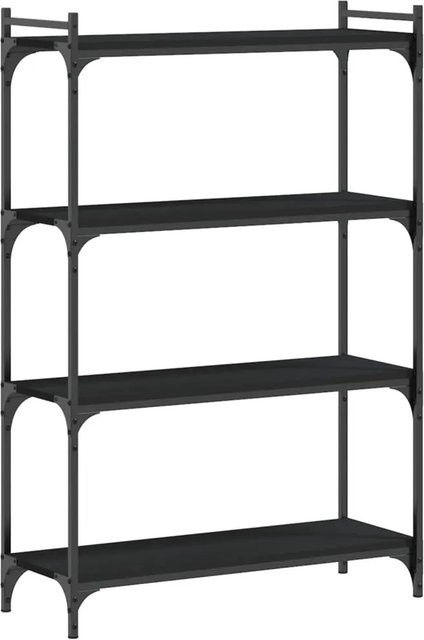 vidaXL Bücherregal mit 4 Böden in Schwarz im Industrial Design, B/T/H: 80 x 30 x 120 cm - Bild 1