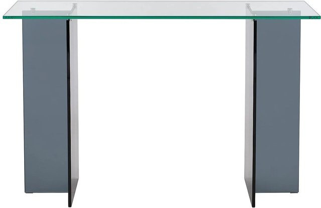 Vente-unique Konsolentisch Bylena in Transparent Anthrazit aus Glas, Breite: 120 cm - Bild 1