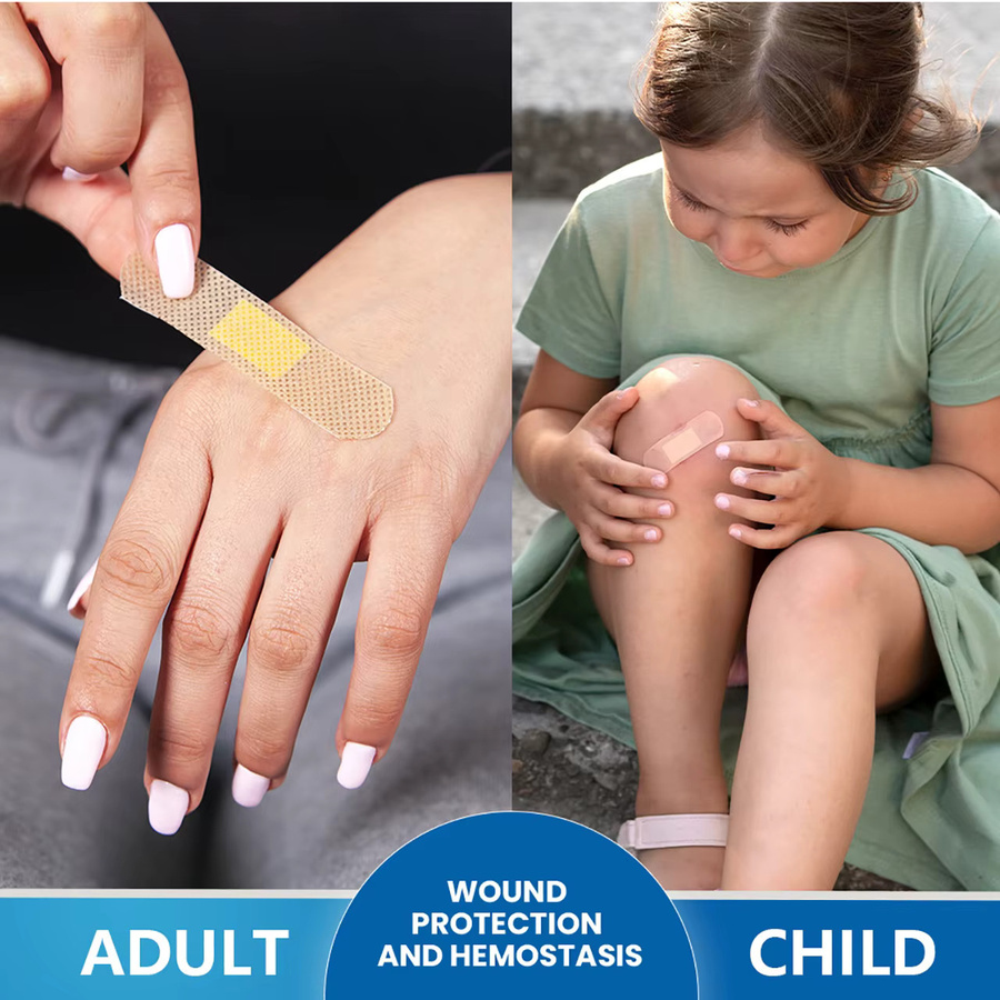 TIDENEBULA Elastische Atmungsaktive Pflaster in Beige für Kinder und Erwachsene, 50 Stück - Bild 3