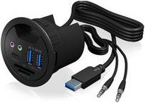ICY BOX IB-HUB1404A Multiport USB-C Hub mit 3 Ports USB 3.2 Gen 2, USB-A und 3,5 mm Klinke, Schwarz - Bild 2