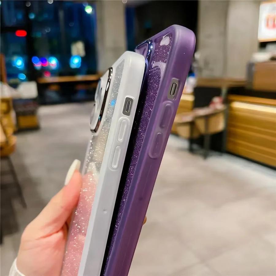 Glänzende Glitzer-Handyhülle für Samsung Galaxy S23 Ultra S24 S21 FE S22 Plus A55 A35 A25 A15 A05 A54 A53 M13 M33 M53 M14 M54 A31 in Purple - Bild 2