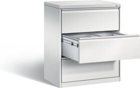 C+P Hängeregistraturschrank Acurado für DIN A4 Hängehefter, 3 Schubladen, zweibahnig, Farbe: Lichtgrau - Bild 1