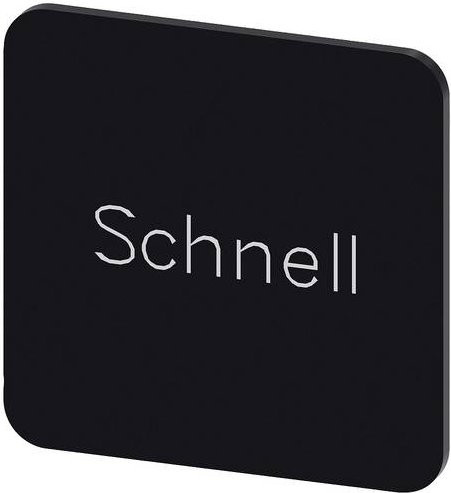 Siemens Bezeichnungsschild quadratisch 3SU1900-0AF16-0AM0 Schwarz und Weiß aus Kunststoff B x H: 22 x 22 mm 10 Stück - Bild 1