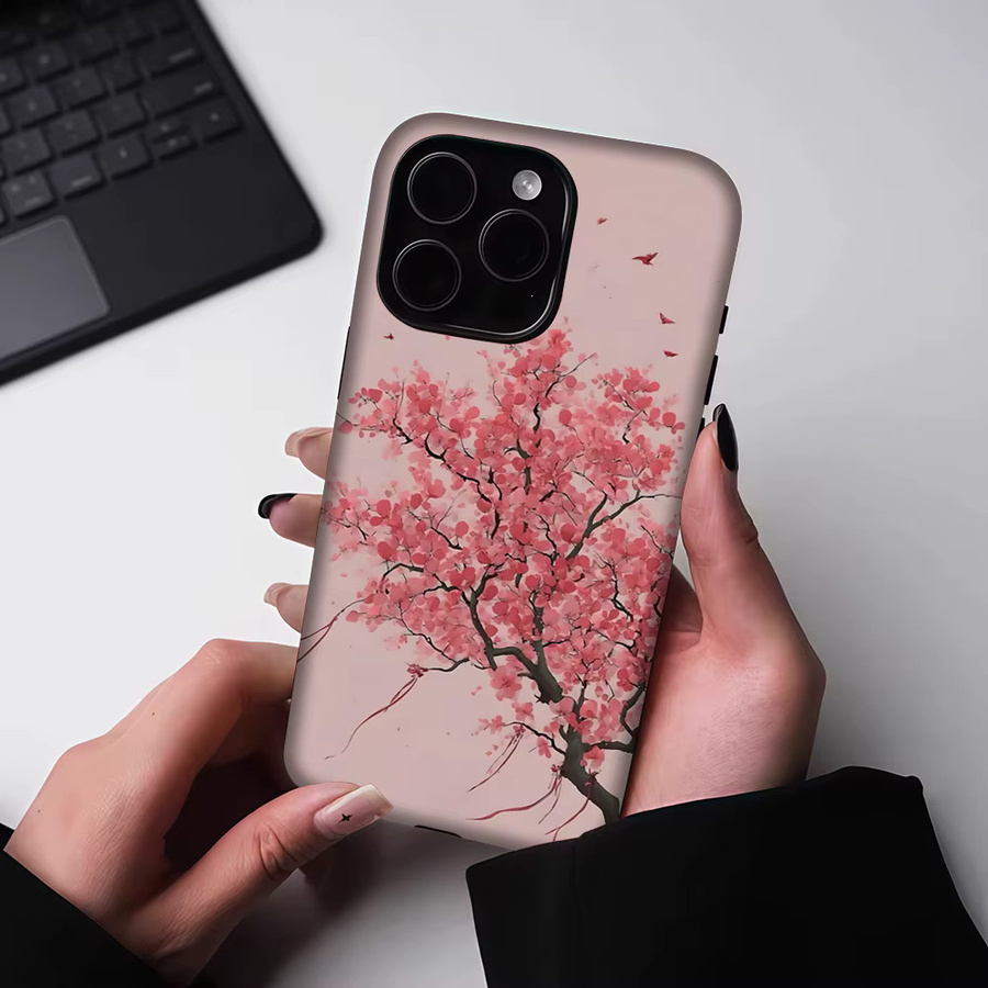 Potdemiel Magnetische Handyhülle mit Kirschblüten-Wunschbaum für iPhone 17 16 15 14 13 Pro Max Plus – Robuste Einzel- und Doppelschicht-Schutzhülle - Bild 5