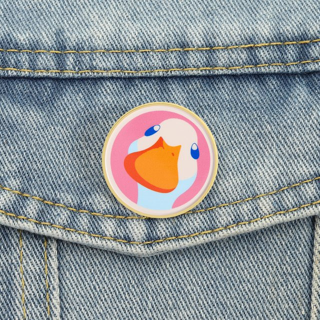 Brosche Silly Goose, Cartoon-Tier, Unisex - Bild 1