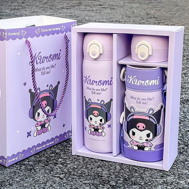 Sanrio Isolierbecher aus Edelstahl mit 500 ml Volumen in Blau und Lila - Bild 1