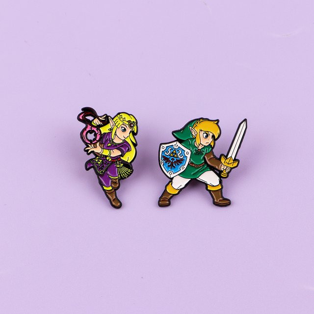 Bandai The Legend of Zelda Game-Figuren-Emaille-Pins, 2er-Set, Fantasy, Bunt / Mehrfarbig - Bild 1