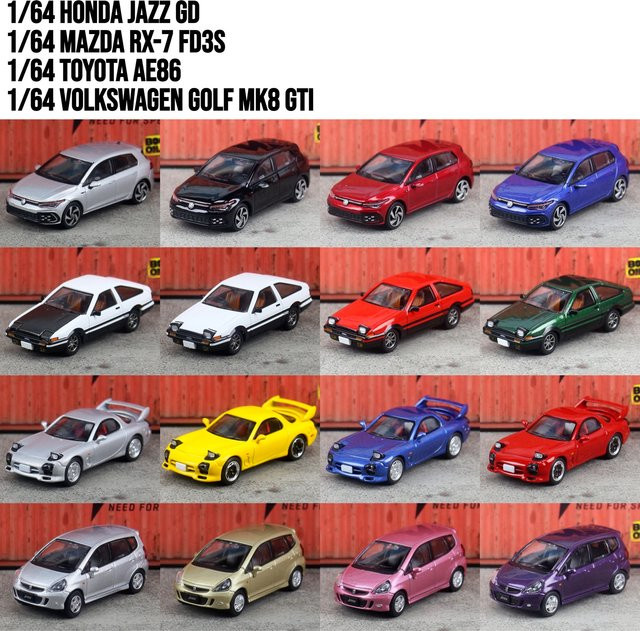 MAKEDA Spielzeugauto Miniatur, 1:64, Metall, Multicolor - Bild 1
