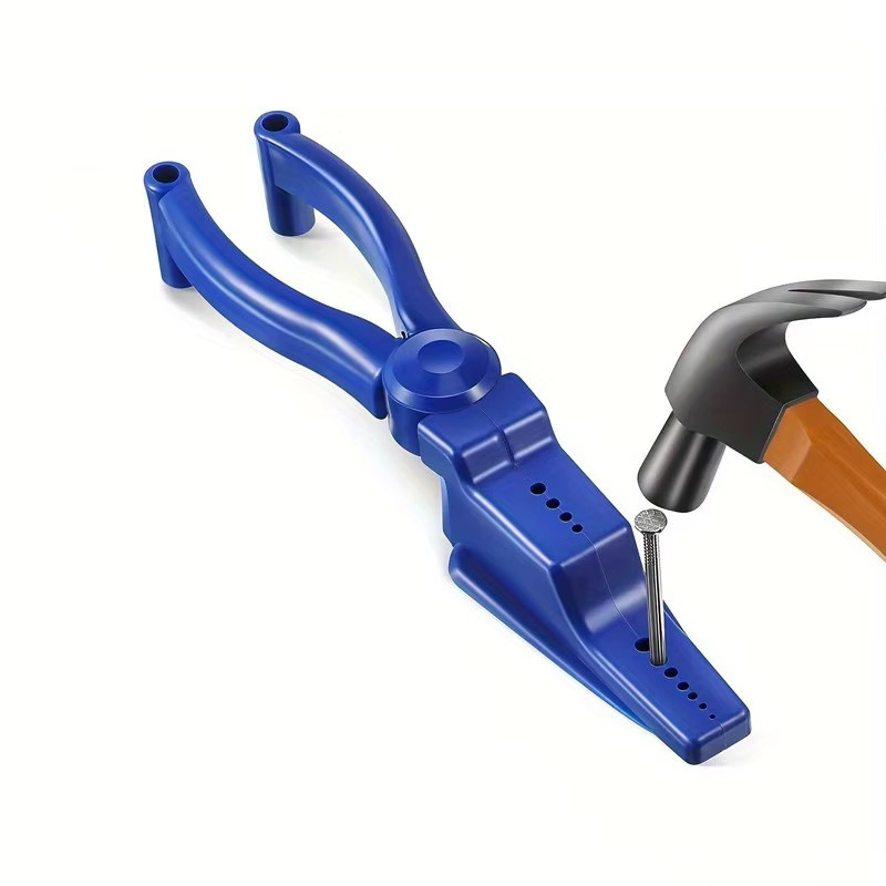 Sicherheits-Nagelklemmen-Werkzeug mit Gleitbacke und rutschfestem Griff in Blau für Heimwerker, Holzbearbeitung und Reparaturen - Bild 5