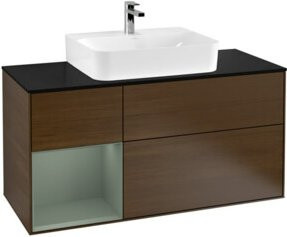 V&B Waschtischunterschrank Finion in Platinbraun matt mit Rechtsöffnung, B/T/H: 120 x 50,1 x 50,1 cm - Bild 1