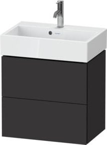 Duravit Waschtischunterschrank Compact L-Cube in Grau Matt, Wandmontage, B/T/H: 58,4 x 39,1 x 54,4 cm - Bild 1