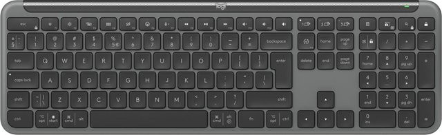Logitech Signature Slim K950 Kabellose Tastatur Bluetooth USB QWERTY US International Grau - Bild 1
