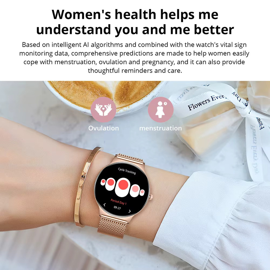 COLMI Smartwatch, Roségold, 1,43 Zoll, Damen, wasserdicht - Bild 3
