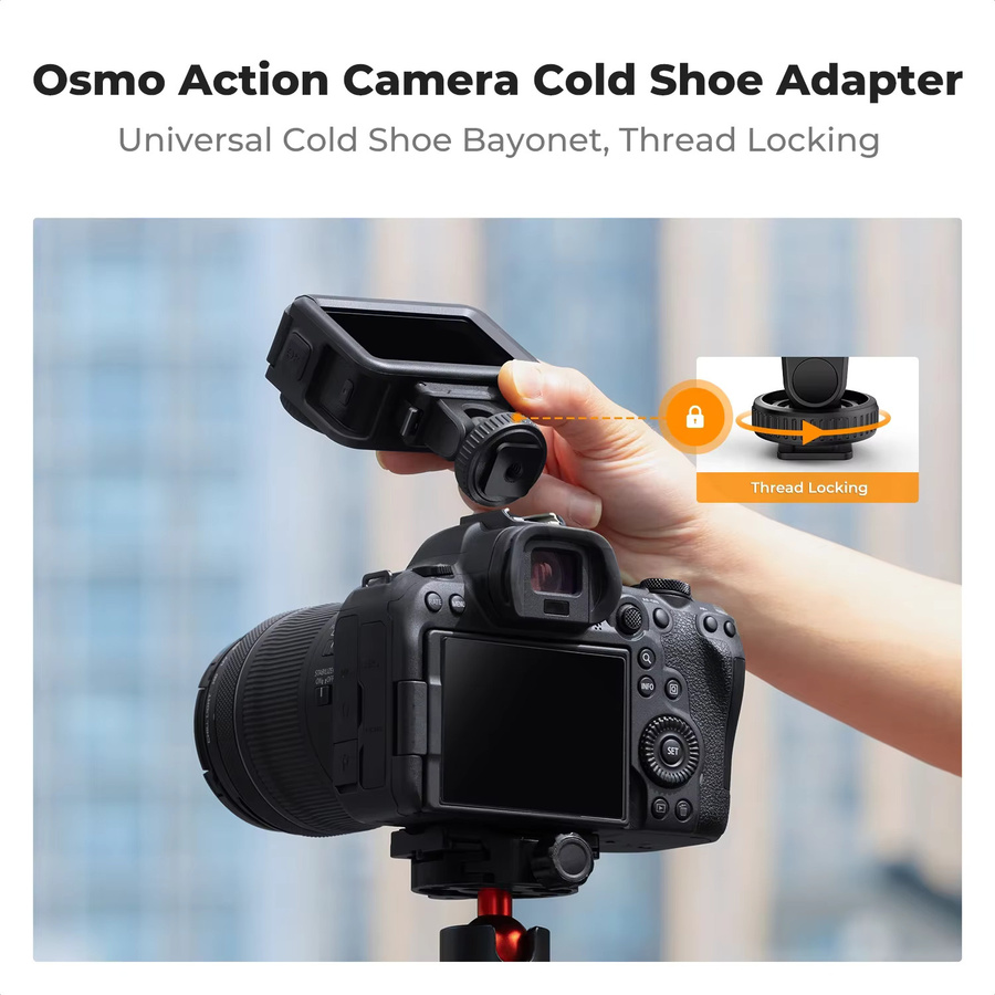 K&F CONCEPT Magnetischer Schnellwechsel-Halter mit Cold Shoe für DJI Osmo Action 3, 4 und 5 Pro sowie DSLR Kameras, Schwarz - Bild 3