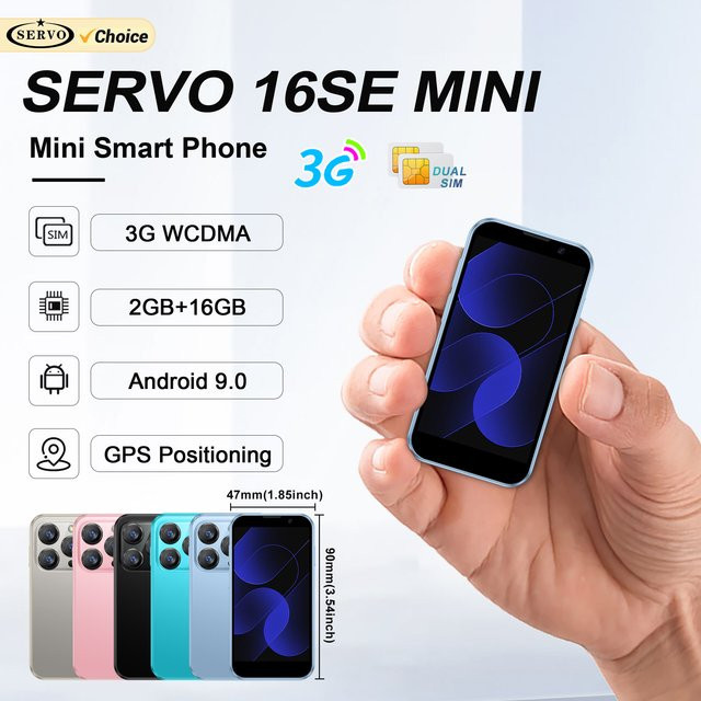 SERVO Android Mini-Smartphone 3G WCDMA in Pink mit 2GB RAM und 16GB Speicher, 3,0 Zoll Display, WLAN, GPS und Gesichtserkennung - Bild 1