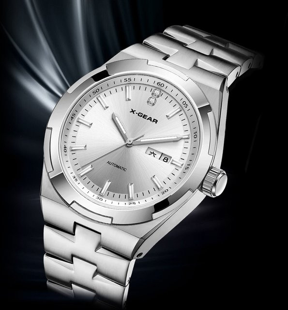 X-GEAR Armbanduhr Automatik, Edelstahl, Blau, Herren - Bild 1
