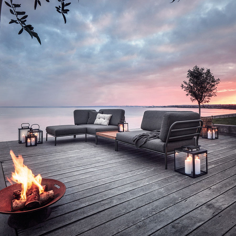 Houe LEVEL Lounge Liege Daybed Chaiselongue aus pulverbeschichtetem Aluminium in Dunkelgrau - Bild 4