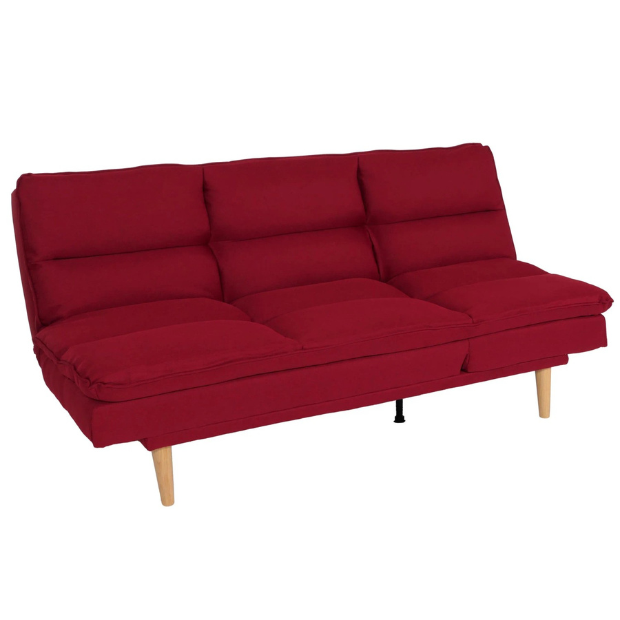 MCW Schlafsofa M79 Click-Clack Gästebett aus Stoff in Bordeaux mit Liegefläche 180 x 110 cm - Bild 2