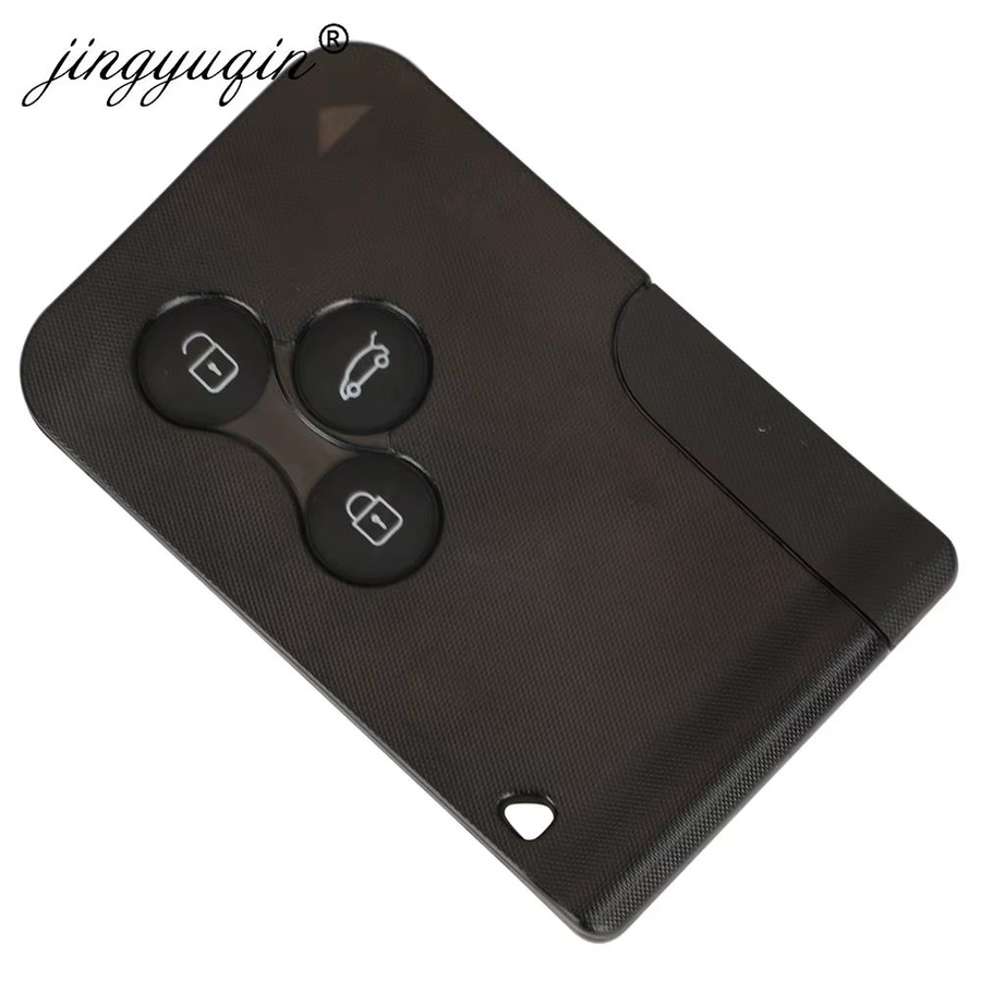 Jingyuqin 10er Set Auto Schlüssel Gehäuse für Renault Megane 2 3 Scenic Fob 3 Tasten Fernbedienung Smart Key Ersatzhülle in Schwarz - Bild 2