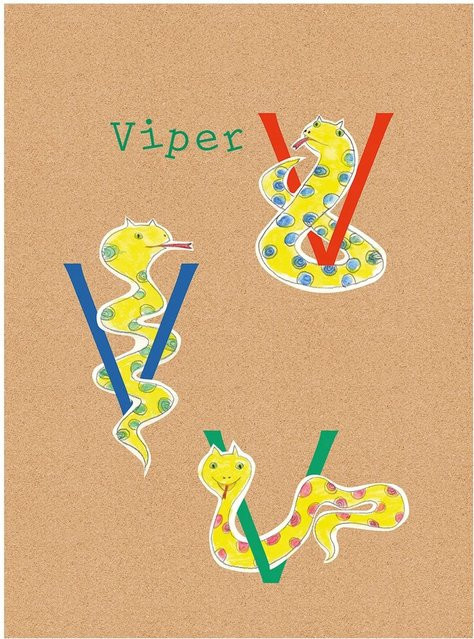 Komar Wandbild ABC Animal Paper Poster Multicolour B: 40 cm, H: 50 cm - Bild 1