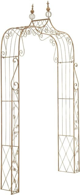 DELUKE Rosenbogen BREMEN Rankhilfe aus Metall in Antik-Braun, B/T/H: 143 x 30 x 248 cm - Bild 1