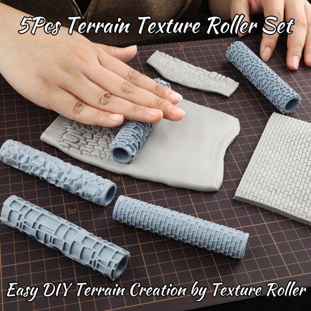 DNDMINIS Terrain-Roller-Set, Texturwerkzeug, 5-teiliges Set - Bild 1
