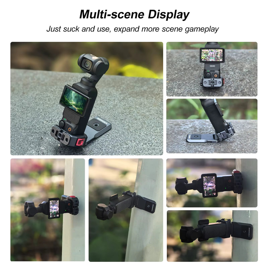 DJI Pocket 3 OSMO POCKET 3 Magnetische Halterung mit Schnellverschluss Clip in Schwarz für Radfahren und Vlogging - Bild 3