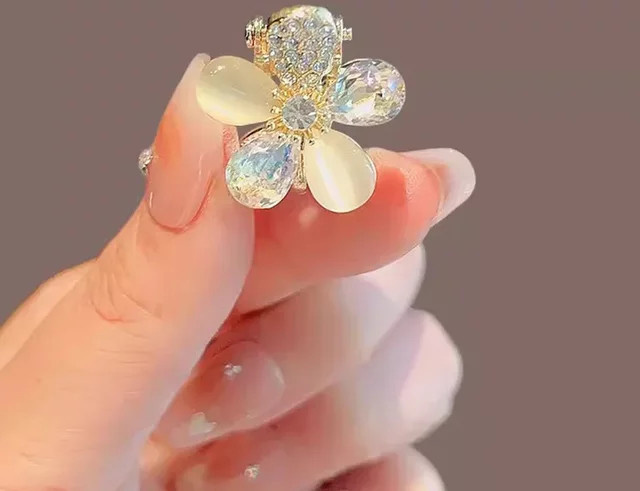 HIYAYZ Haarspange, Kristall-Opal-Blumen, Damen - Bild 1