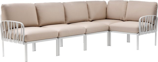 Nardi Komodo 5 Ecklounge für Garten und Terrasse mit Polstern in Grün und Beige - Bild 1
