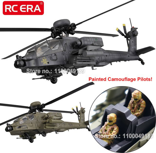 RC ERA C170 AH-64 Apache, RC-Helikopter, bürstenlos, mit 2 Handbemalten Tarnfarben-Pilotenfiguren - Bild 1