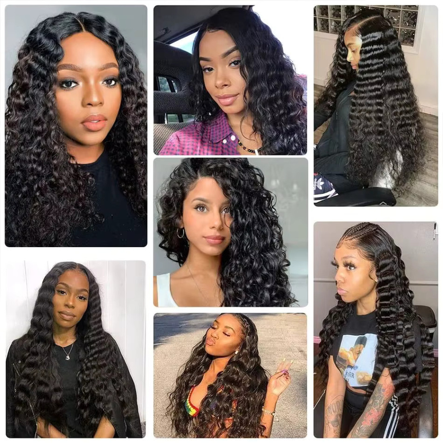 xbeauty Deep Wave Tape In Extensions, 100 % Echthaar, Deep Curly, 1B - Bild 6