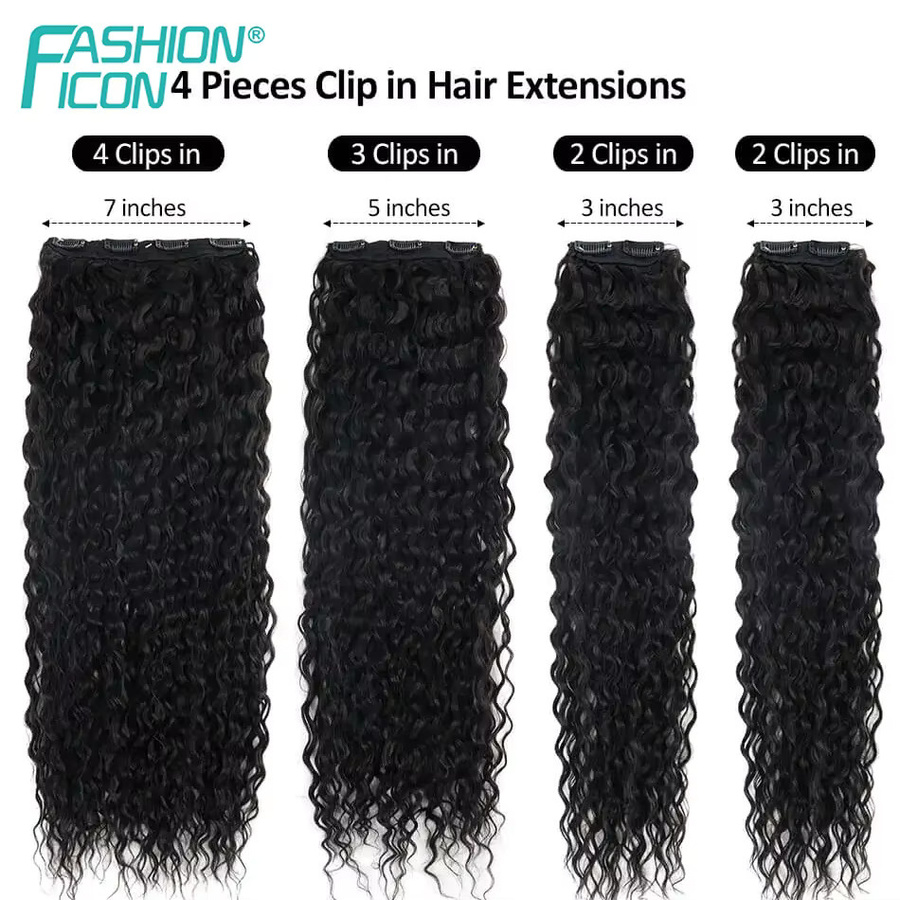 Fashion Icon Hair Haarverlängerung Wasserwelle, 28 Zoll, 4er Set, Damen - Bild 3