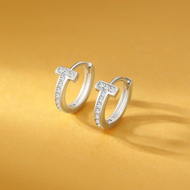 Lucky Star Jewelry Ohrringe, T-förmig, Diamant, Damen, beige - Bild 1