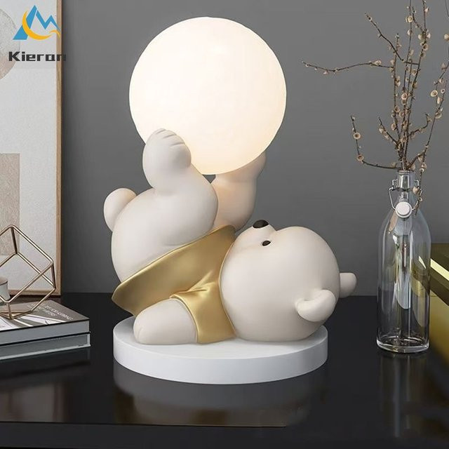 Lava Corki LED Bodenlampe Akrobatische Bär aus Harz für Wohnzimmer und Schlafzimmer - Bild 1