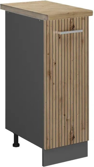 Vicco Apothekerschrank R-Line Artisan-Eiche und Anthrazit, Wandmontage, B/T/H: 30,0 x 60,0 x 81,6 cm - Bild 1