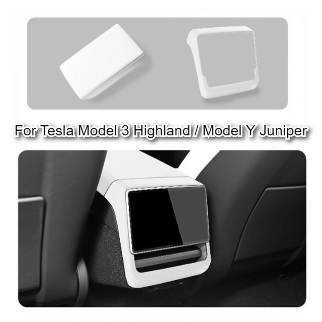 WanleeRoad Rückseitenbildschirmrahmen und Armlehnenbox-Abdeckung als Klimaanlagen-Schutzabdeckung für Tesla Model 3 Y Highland Juniper 2026 - Bild 1