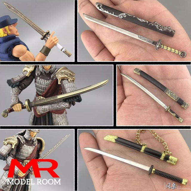 MAK Anime-Samurai-Krieger-Schwert-Modell, Spielzeugsoldat, Maßstab 1:12, Bunt / Mehrfarbig - Bild 1