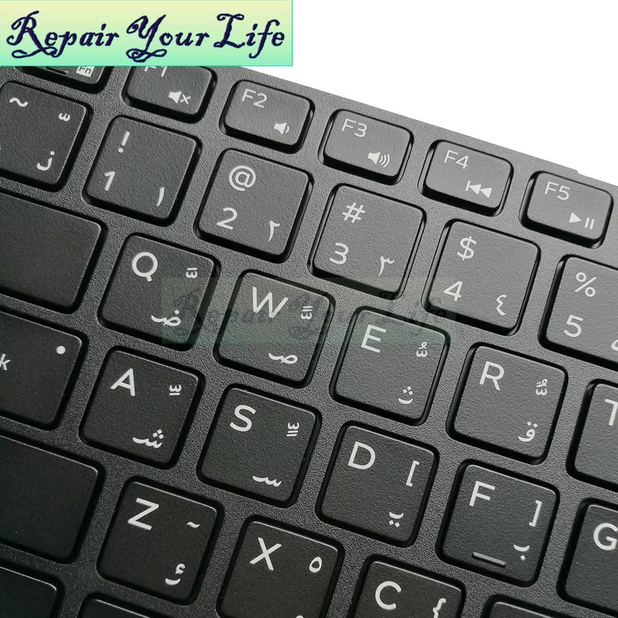 Dell Laptop Tastatur mit Hintergrundbeleuchtung in Schwarz für Vostro 15 3565 3568 und Inspiron 5558 5559 5566 5577 5551 5555 mit arabisch-hebräischem Layout - Bild 2