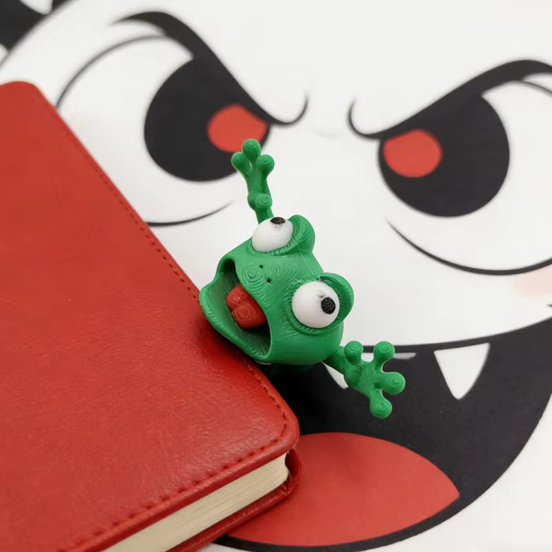3D-gedrucktes Frosch-Lesezeichen aus Kunststoff in Grün - Bild 6