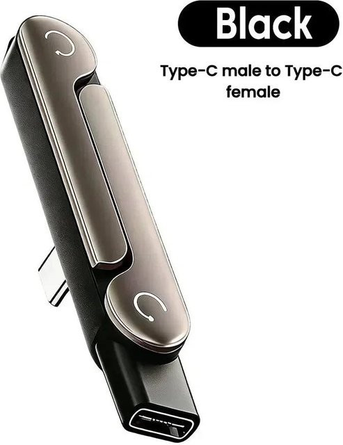 YJMP 240W USB-C Schnellladegerät mit faltbarer Schreibtischhalterung, USB-C auf USB-C Ladeadapter in Schwarz - Bild 1