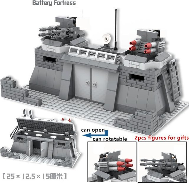 Linyi toy Armee Schlachtfeld Militärbasis Zweiter Weltkrieg Set - Bild 1
