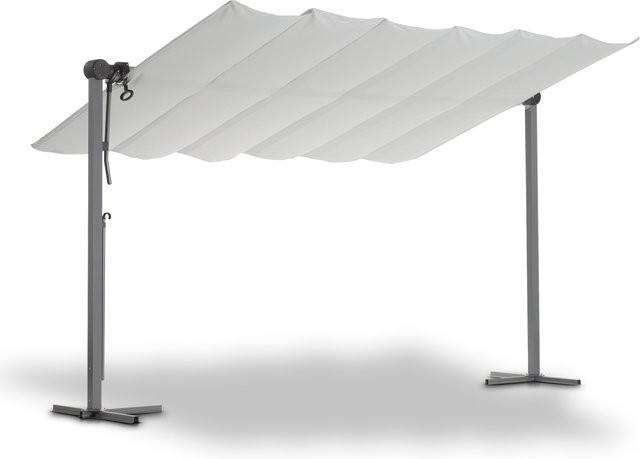 Leco Standmarkise Waved faltbares Sonnendach natur B: 4 m, T: 2,5 m, H: 2,20 m - Bild 1