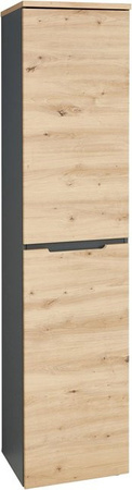 Premium Living Regalkombination Memphis in Eiche Artisan und Graphitfarben, modernes Standregal für Wohnzimmer und Home Office, B/T/H: 197 x 38 x 45 cm