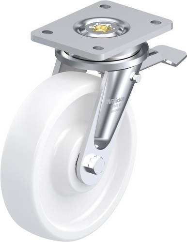 Blickle Lenkrolle LO-SPO 201K-ST mit Feststeller in Weiß, Rad-Durchmesser: 200 mm, Tragfähigkeit: 1000 kg - Bild 1