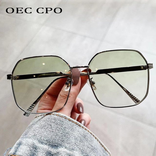 Oec cpo o1142 Sonnenbrille, quadratisch, Vollrand, Metall, grün, Damen - Bild 1