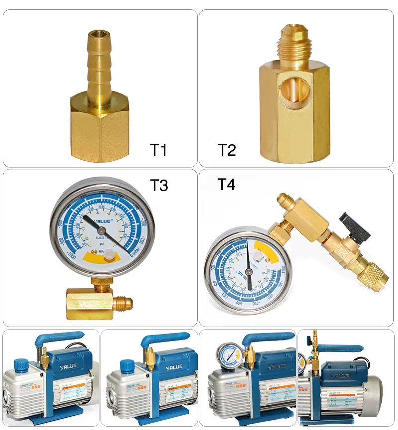 Vakuumanzeige für Kältemitteltisch mit R22-Regelventil für Vakuumpumpen und HVAC-Reparaturwerkzeuge - Bild 2