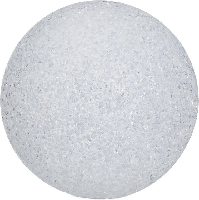 Relaxdays LED Kugelleuchte aus Kunststoff in Weiß mit Farbwechsel, Durchmesser: 15 cm - Bild 1