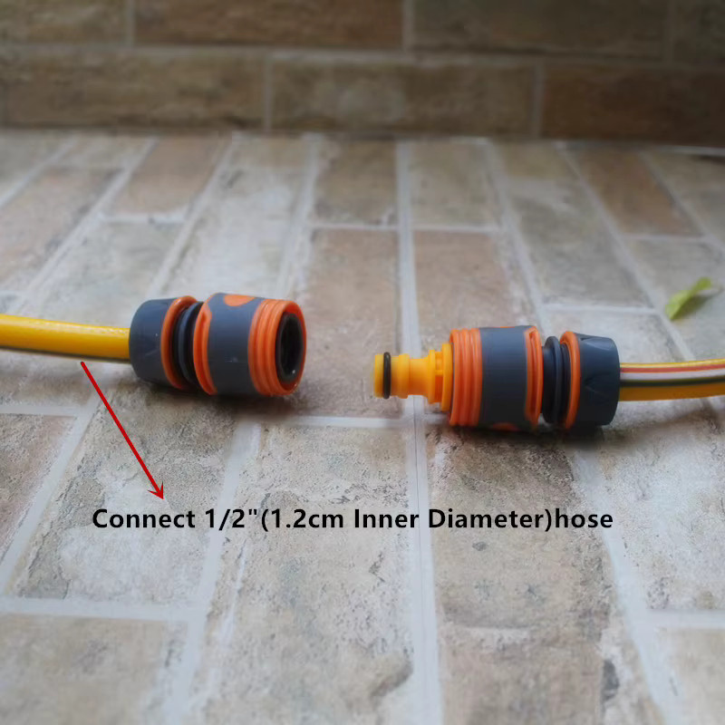 Nongjiale Gartenschlauch-Verbinder 1/2 Zoll als PVC-Reduzierer und 12mm Verlängerungsadapter für Bewässerungssysteme in Orange - Bild 4